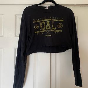 Dallas Cowboys Long Sleeve Crop T-shirt